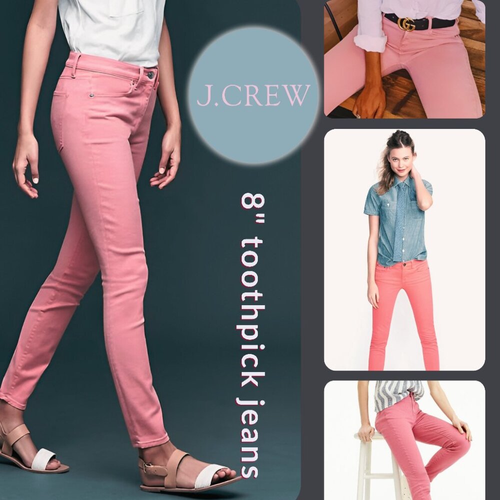 J. Crew 8" Toothpick Garment-Dyed Jeans (size 26)